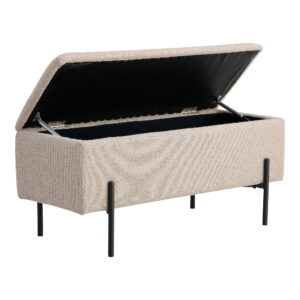 Watford Bænk med opbevaring, bouclé, beige, 95x36,5x43 cm, HN1233 - Billede 3