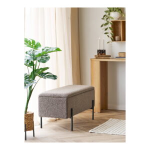 Watford Bænk med opbevaring, bouclé, brun, 95x36,5x43 cm, HN1061 - Billede 7