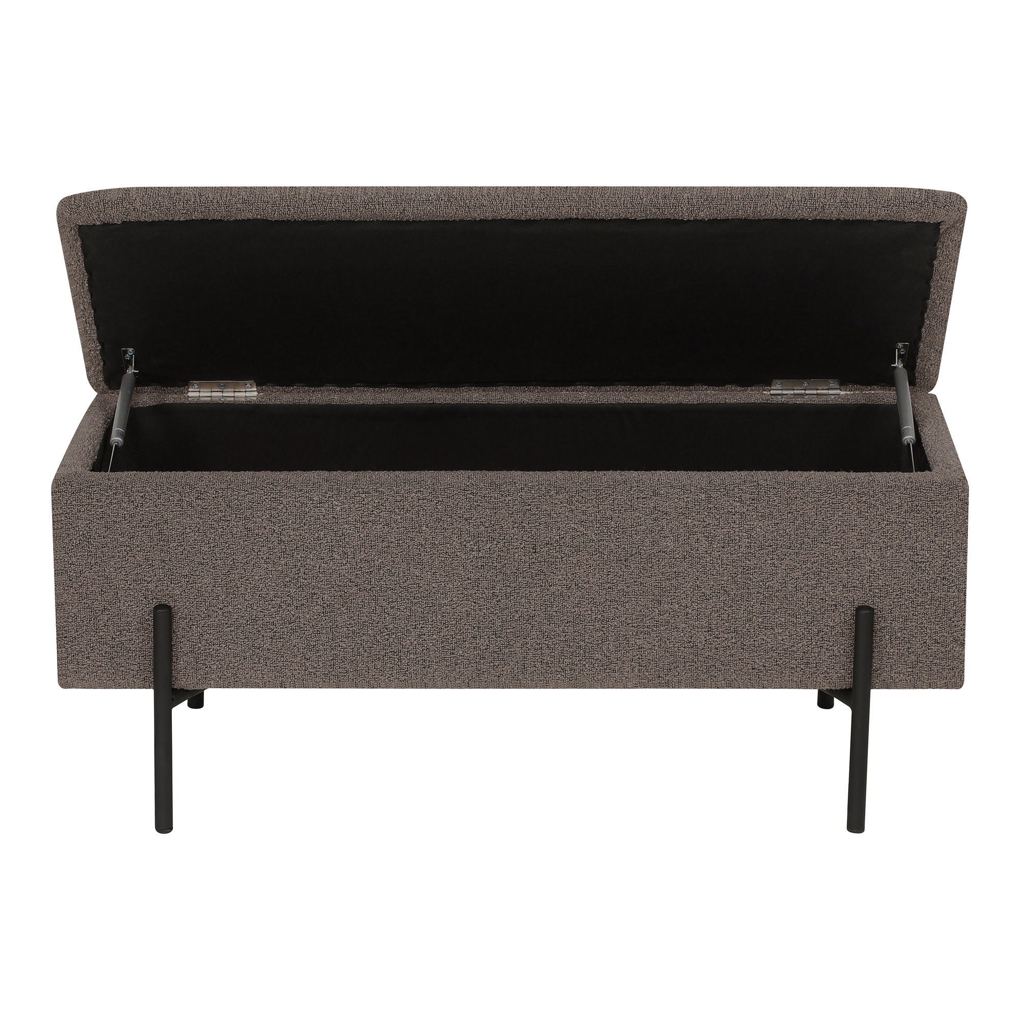 Watford Bænk med opbevaring, bouclé, brun, 95x36,5x43 cm, HN1061 - Billede 2