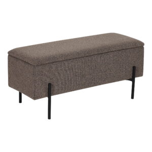 Watford Bænk med opbevaring, bouclé, brun, 95x36,5x43 cm, HN1061 - Billede 3