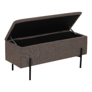 Watford Bænk med opbevaring, bouclé, brun, 95x36,5x43 cm, HN1061 - Billede 4