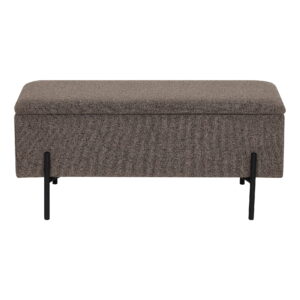 Watford Bænk med opbevaring, bouclé, brun, 95x36,5x43 cm, HN1061