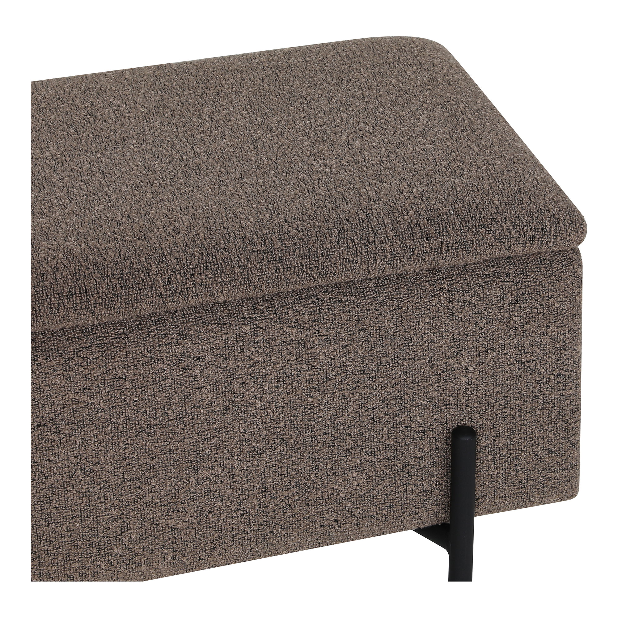 Watford Bænk med opbevaring, bouclé, brun, 95x36,5x43 cm, HN1061 - Billede 6