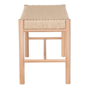 Abano Bænk med naturflet sæde, poppeltræ, natur, 80x35x45 cm - Billede 3
