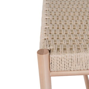 Abano Bænk med naturflet sæde, poppeltræ, natur, 80x35x45 cm - Billede 4