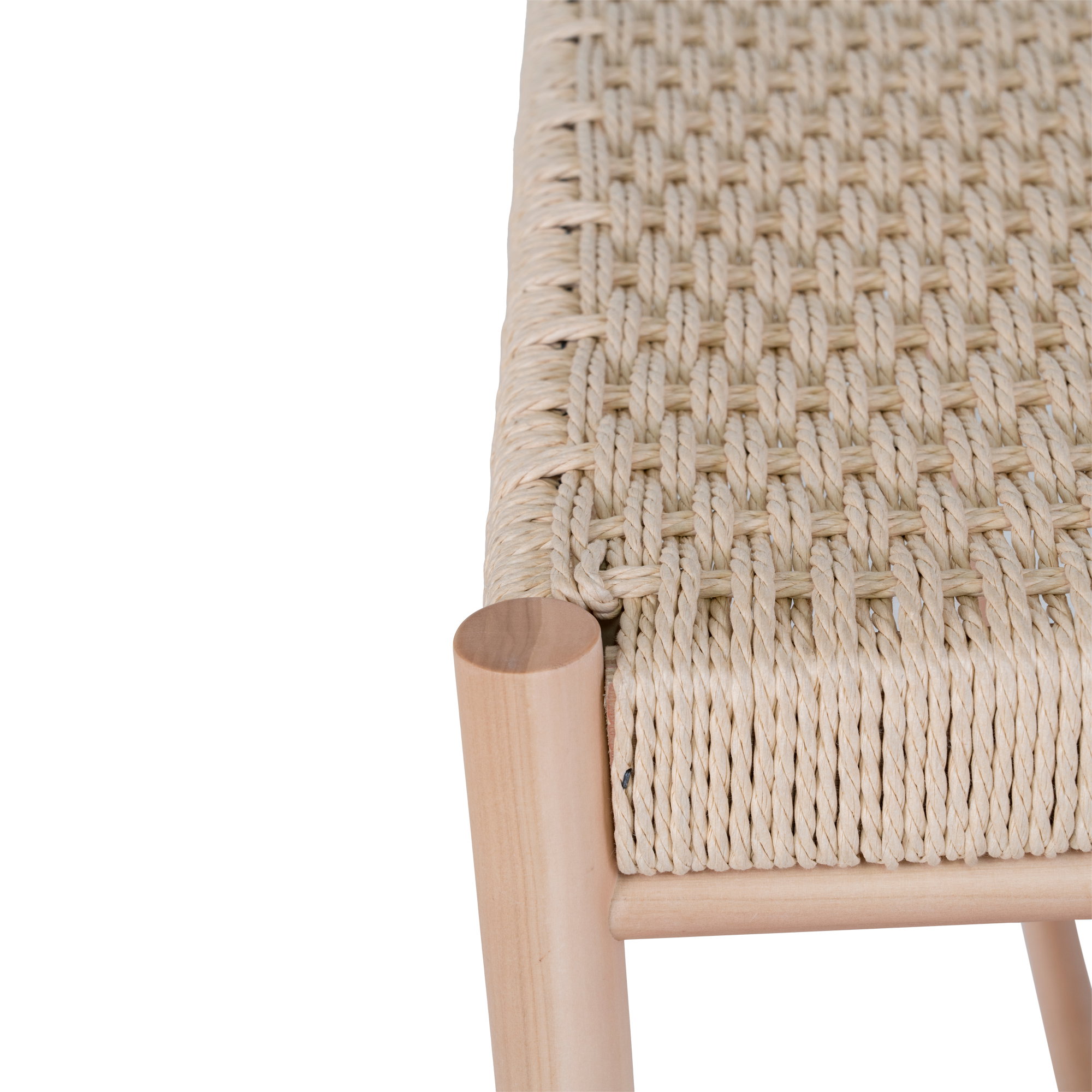 Abano Bænk med naturflet sæde, poppeltræ, natur, 80x35x45 cm - Billede 4