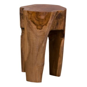 Rose Taburet, teak, natur, 3 ben, ø26x40 cm