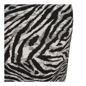 Kimberley Puf, jacquard, sort/hvid, ø40x40 cm, HN1096 - Billede 3