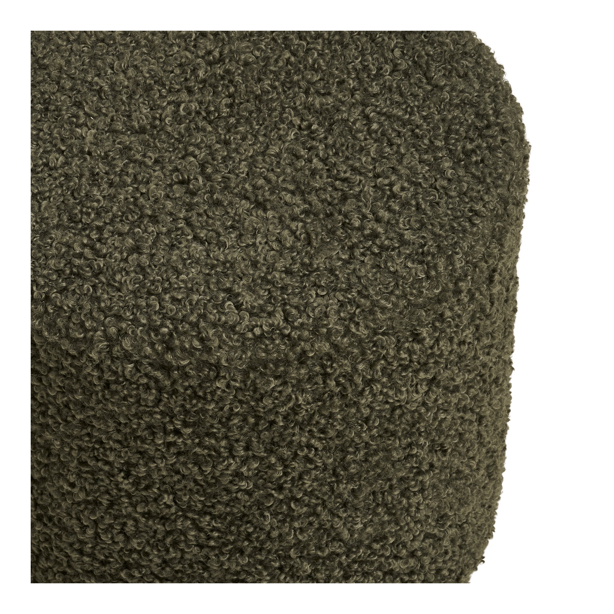 Ejby Puf, teddy, grøn, ø34x36 cm, HN1301 - Billede 2