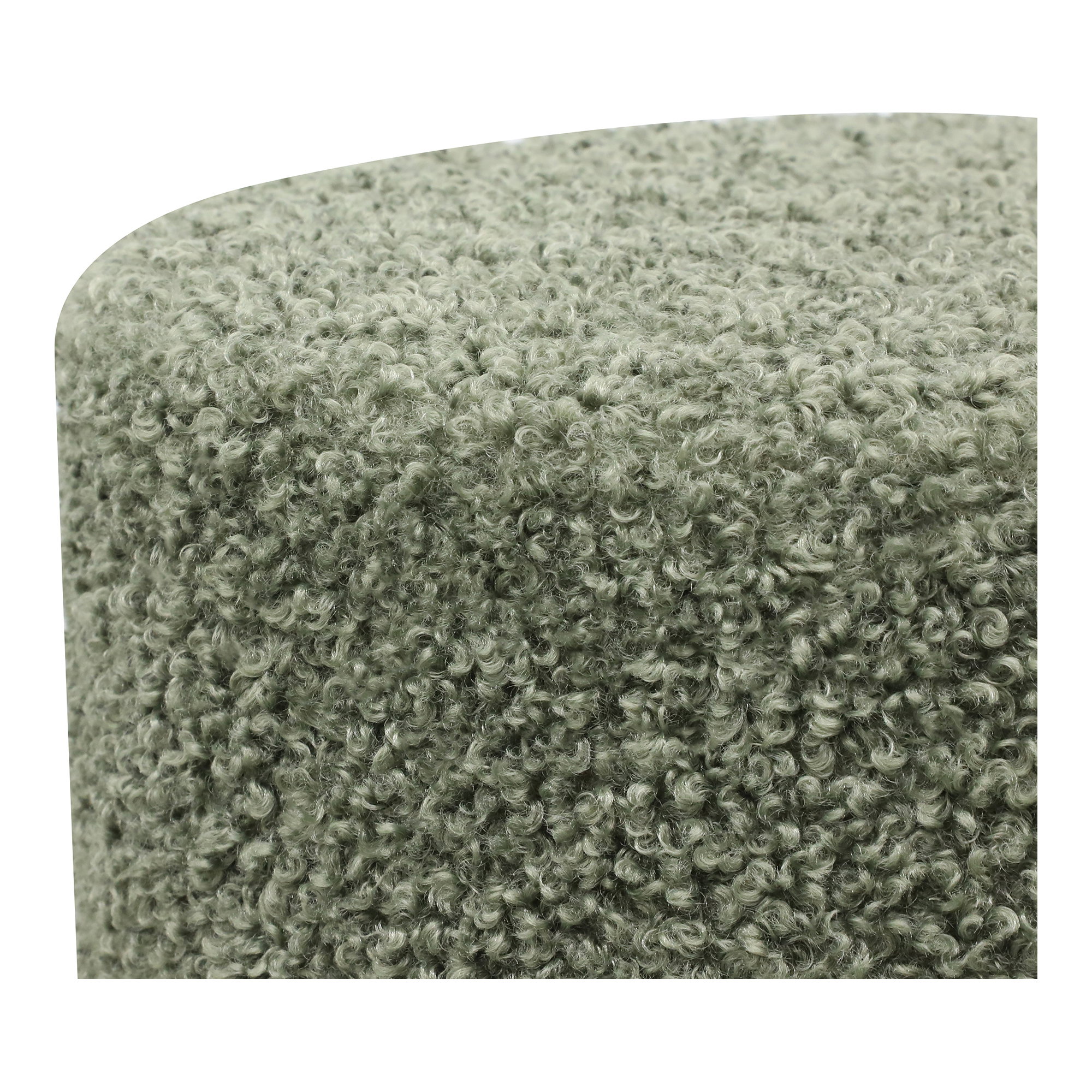 Ejby Puf, teddy, grøn, ø34x36 cm, HN1301 - Billede 3