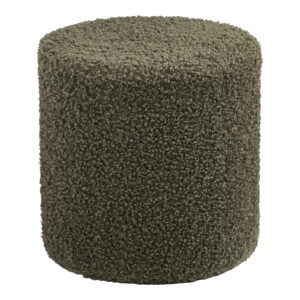 Ejby Puf, teddy, grøn, ø34x36 cm, HN1301