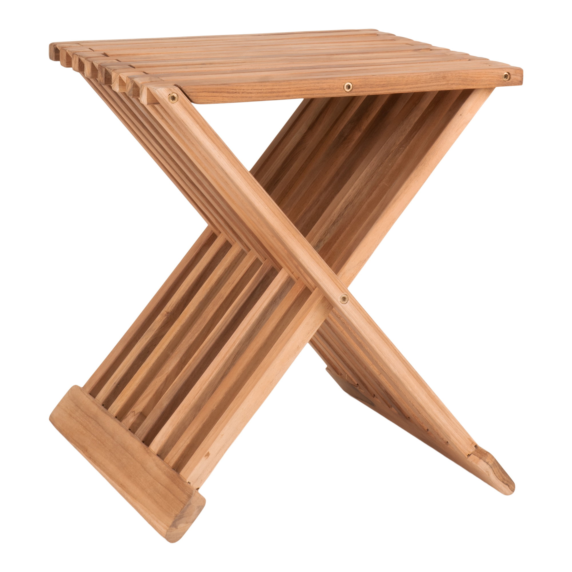 Erto Taburet, teak, natur, 40x35x45 cm