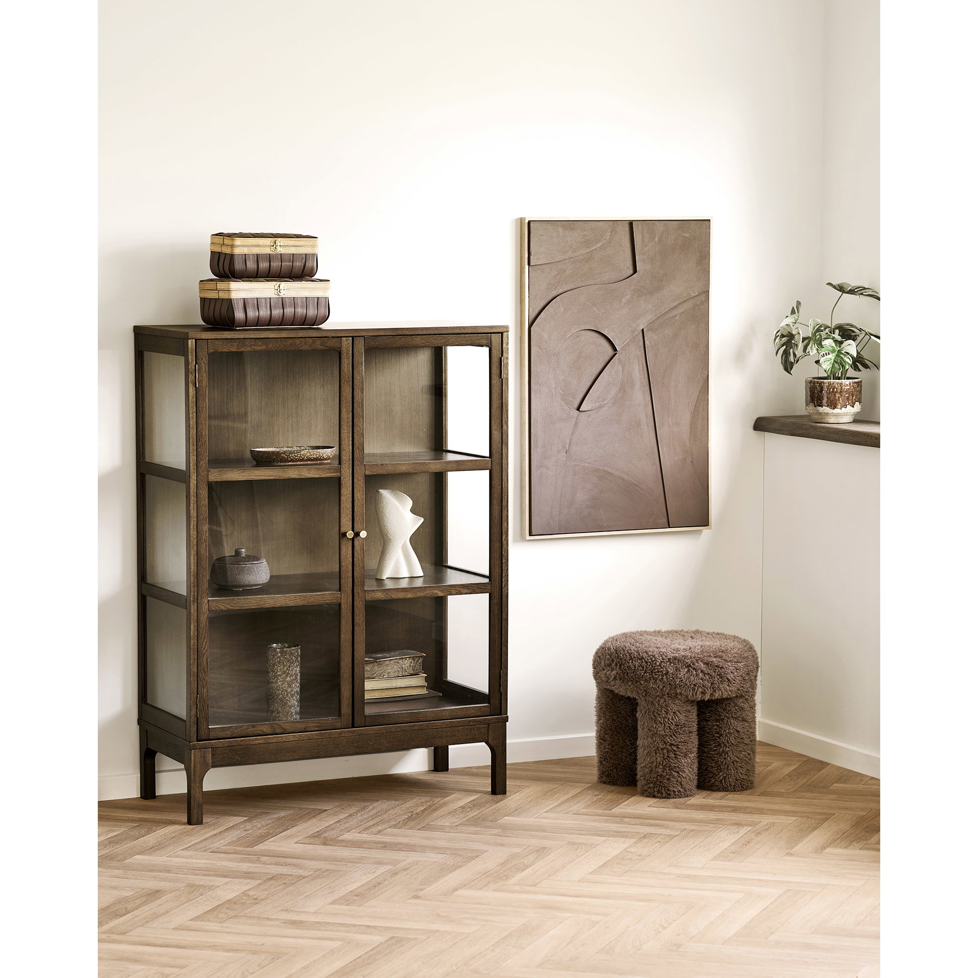 Gisborne Puf, brun, ø42x38 cm, HN1355 - Billede 5