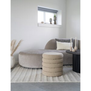 Brooklyn Puf med opbevaring, bouclé, beige, ø44x44 cm, HN1242 - Billede 3