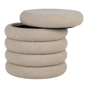 Alternative view of Brooklyn Puf med opbevaring, bouclé, beige, ø44x44 cm, HN1242