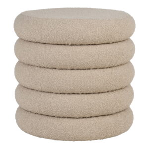 Brooklyn Puf med opbevaring, bouclé, beige, ø44x44 cm, HN1242