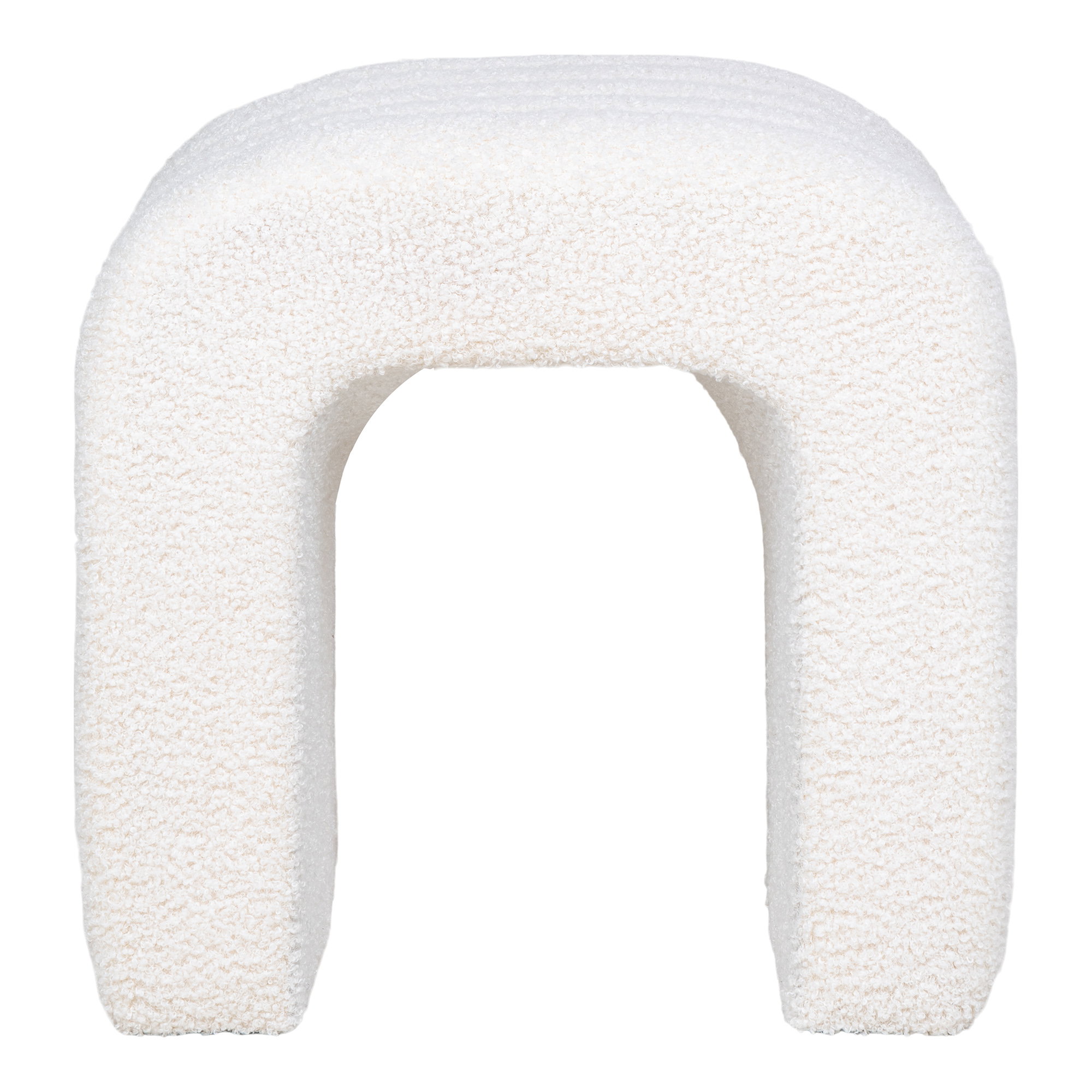 Colma Puf, teddy, hvid, 42x41x36 cm, HN1234 - Billede 2