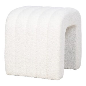Colma Puf, teddy, hvid, 42x41x36 cm, HN1234 - Billede 3