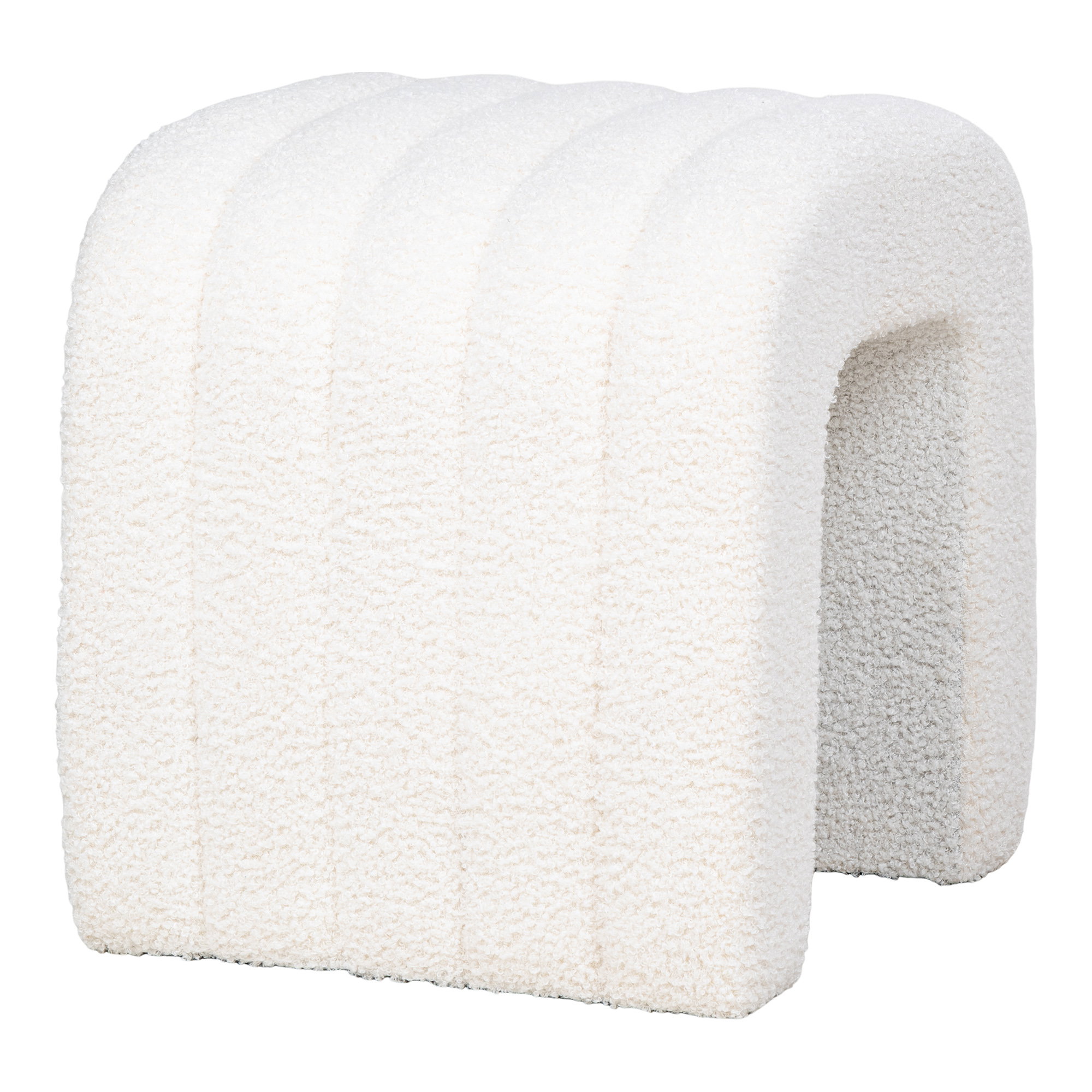 Colma Puf, teddy, hvid, 42x41x36 cm, HN1234 - Billede 3