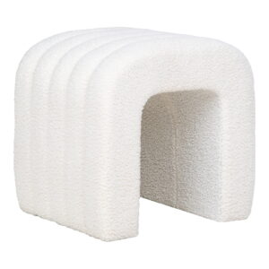 Colma Puf, teddy, hvid, 42x41x36 cm, HN1234