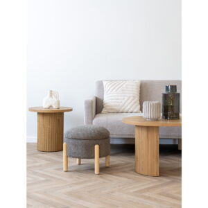 Medas Puf med opbevaring, brun/natur, ø45x36 cm, HN1237 - Billede 6