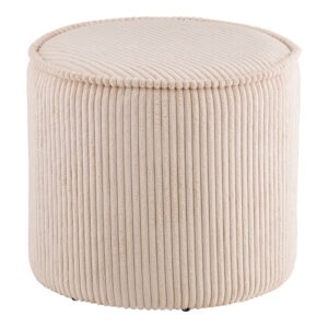 Taupo Puf, fløjl, beige, ø40x35 cm, HN1424