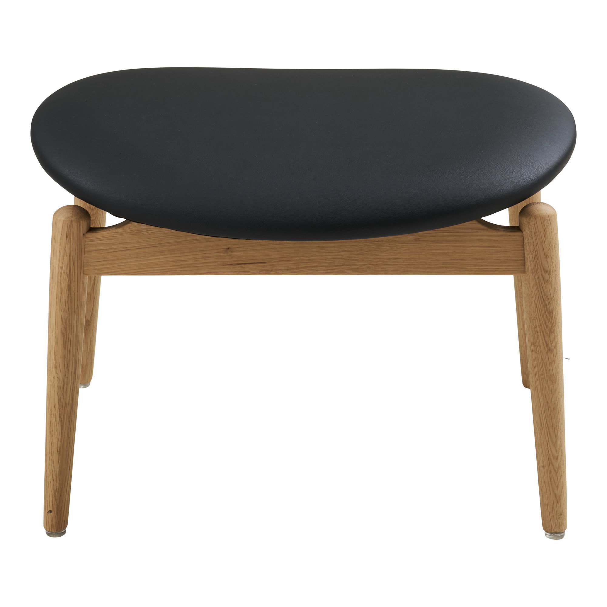 Olvera Fodskammel, egetræ/PU, natur/sort, HN1200 - Billede 2