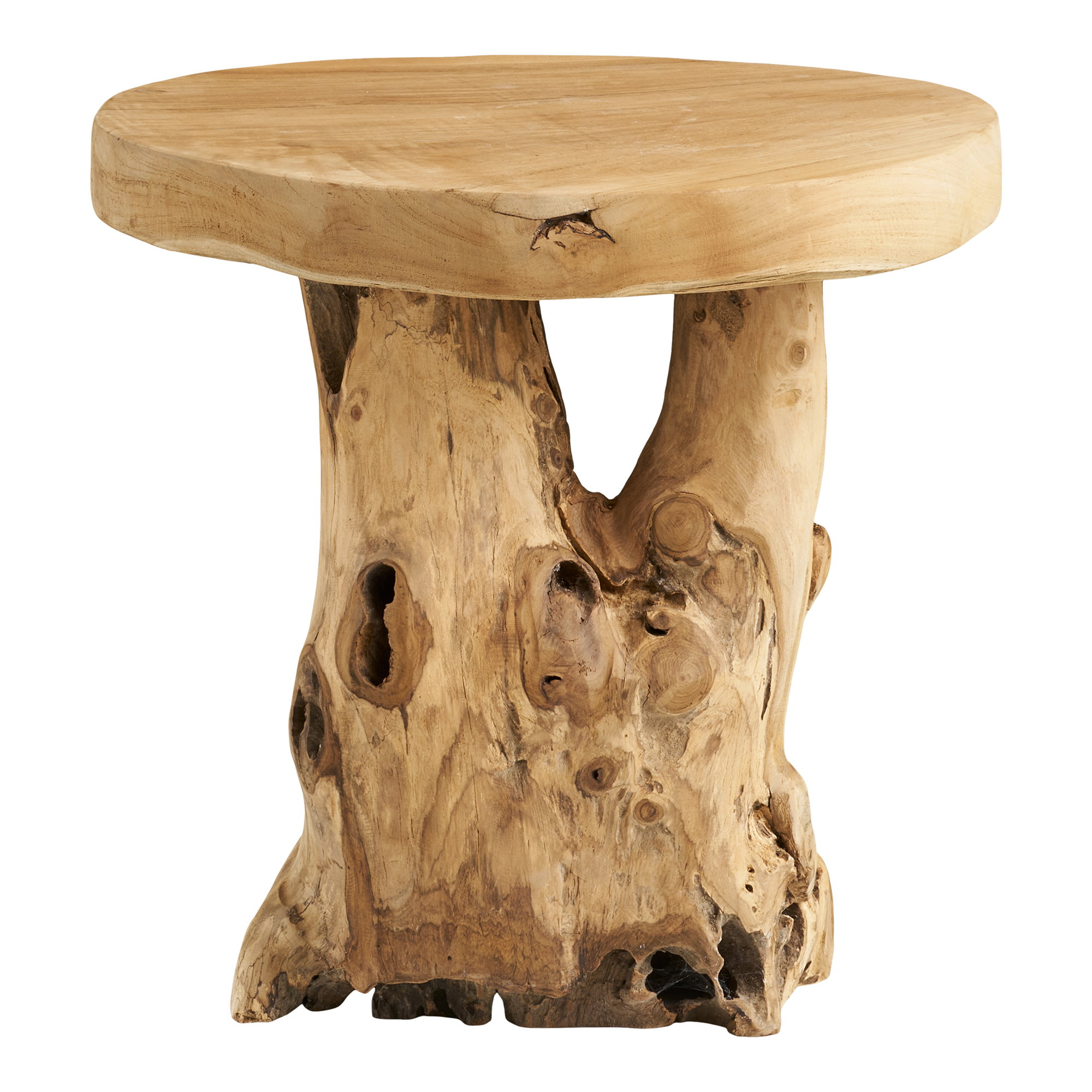 Palena Hjørnebord, teak, natur, ø40x45 cm - Billede 2