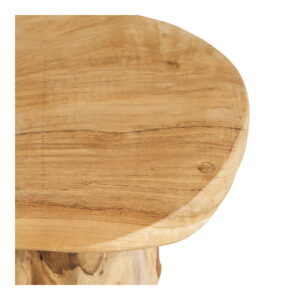 Palena Hjørnebord, teak, natur, ø40x45 cm - Billede 5
