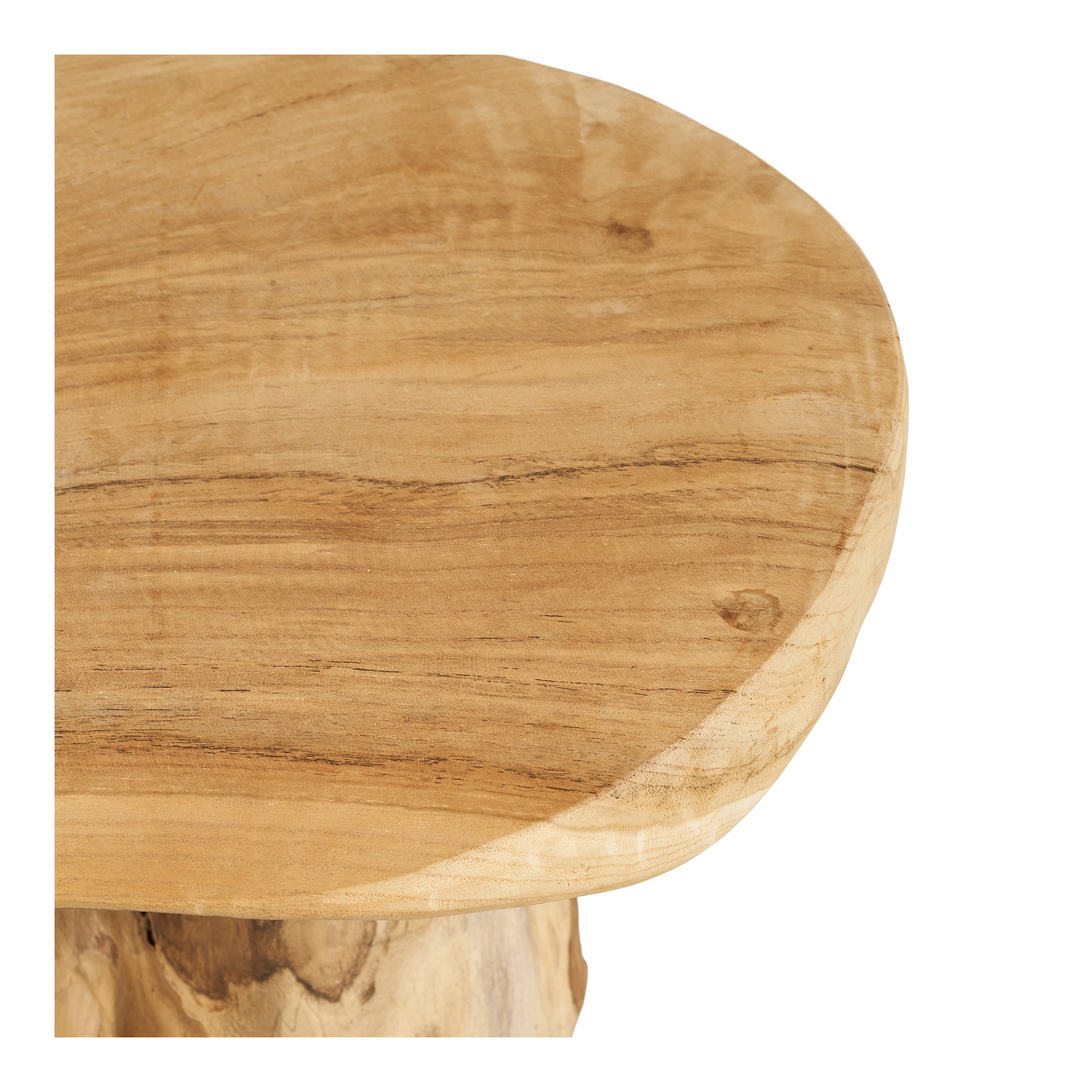 Palena Hjørnebord, teak, natur, ø40x45 cm - Billede 5