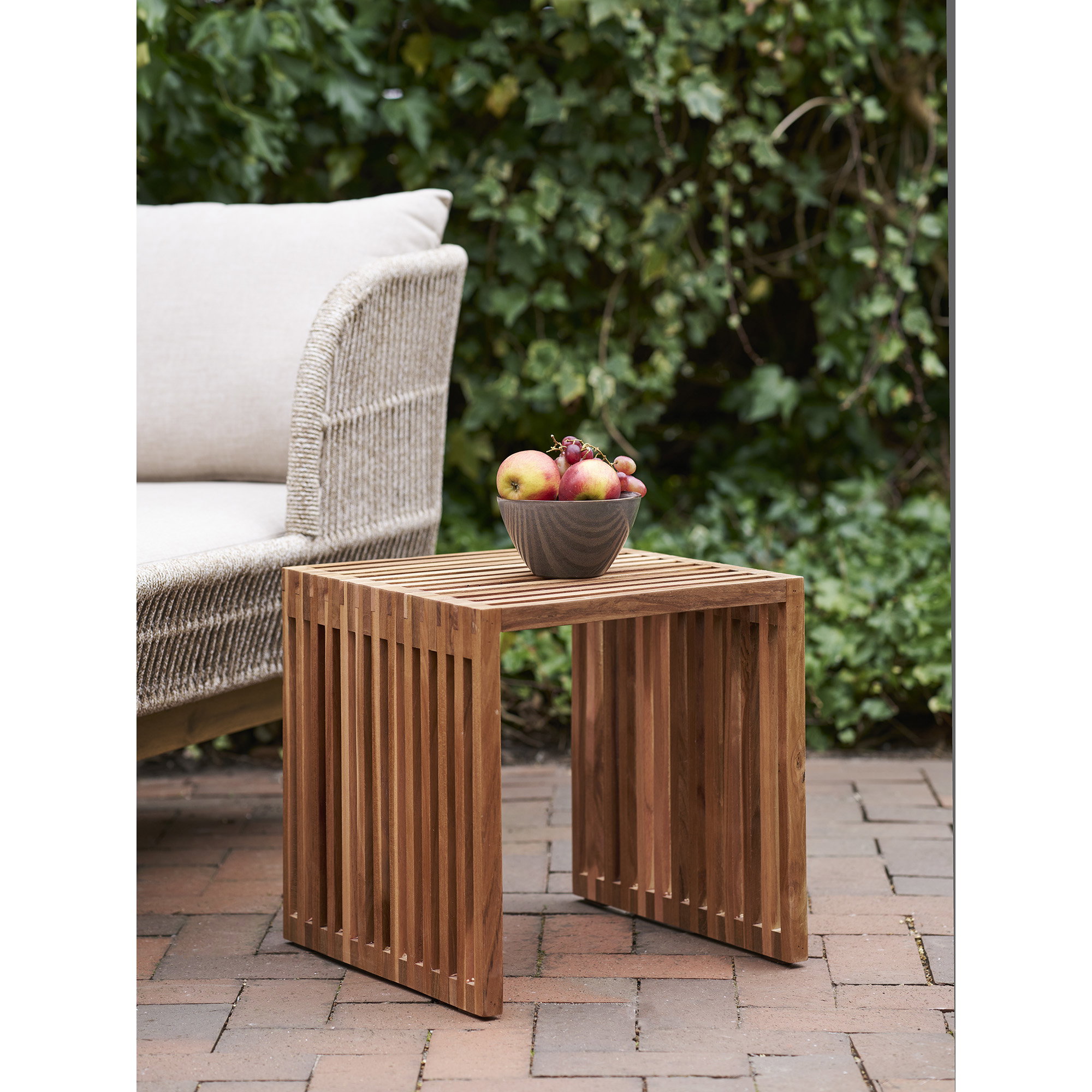 Pego Hjørnebord, teak, natur, 40x40x40 cm - Billede 6