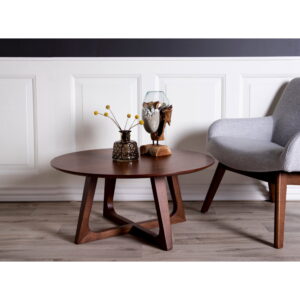 Hellerup Sofabord, valnød finer, ø75x36 cm - Billede 5