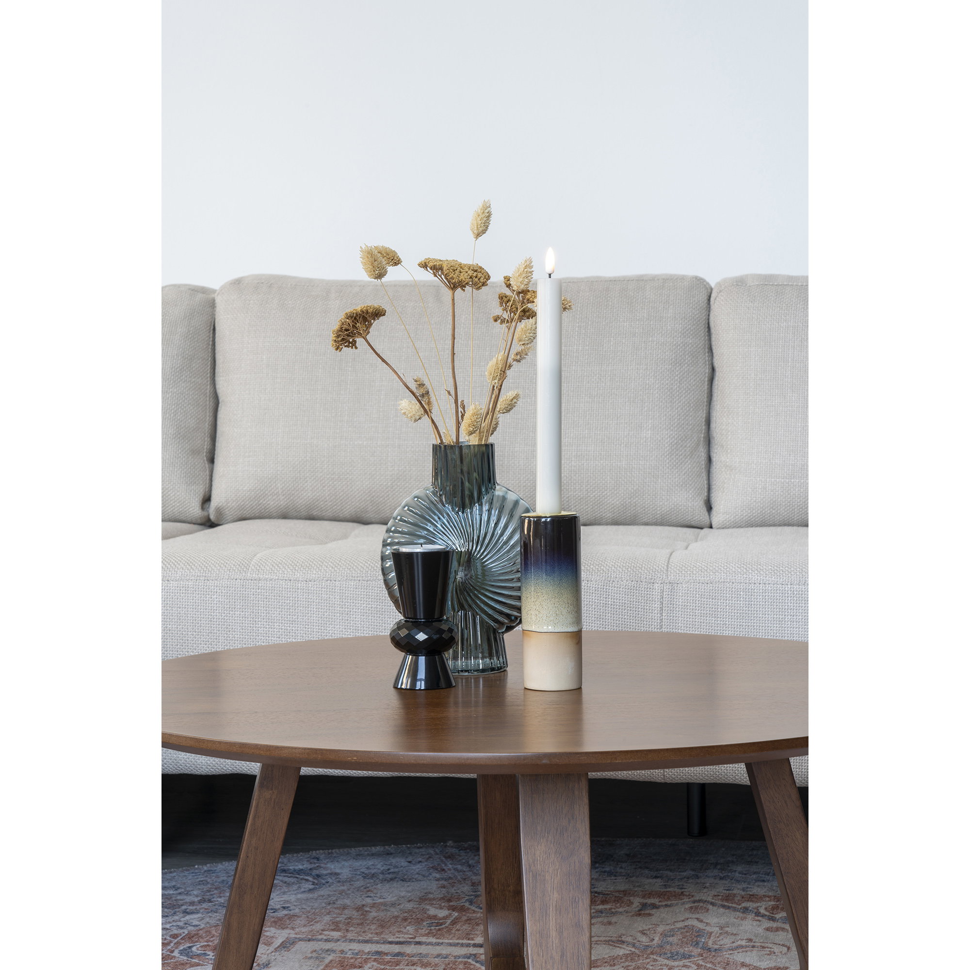 Hellerup Sofabord, valnød finer, ø75x36 cm - Billede 7