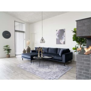 Venezia Sofabord, sort stål med glas Ø70xh40cm - Billede 7