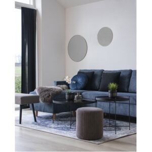 Venezia Sofabord, sort stål med glas Ø70xh40cm - Billede 9
