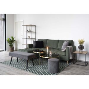 Venezia Sofabord, messing farvet stål med glas Ø70xh40cm - Billede 7