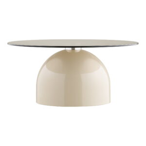 Alternative view of Ravello Sofabord, hærdet glas/metal, grå/beige, ø70x33 cm