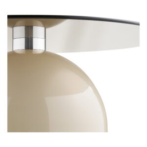 Ravello Sofabord, hærdet glas/metal, grå/beige, ø70x33 cm - Billede 4