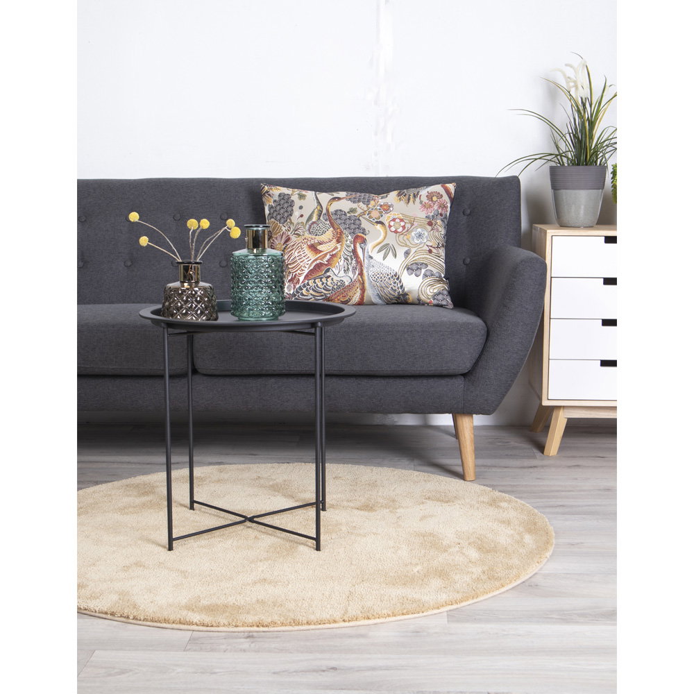 Bastia Hjørnebord i stål, sort, Ø47x50 cm - Billede 7