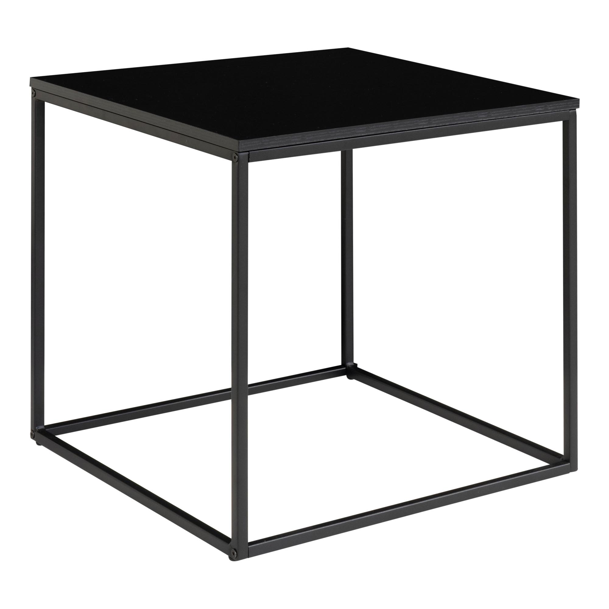 Vita Hjørnebord, sort, sort stel, 45x45x45 cm - Billede 2