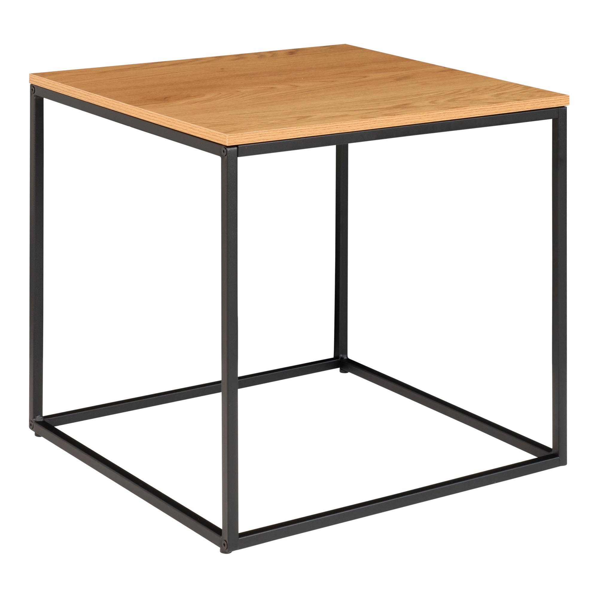 Vita Hjørnebord, egetræslook, sort stel, 45x45x45 cm - Billede 2