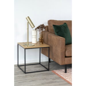 Vita Hjørnebord, egetræslook, sort stel, 45x45x45 cm - Billede 9