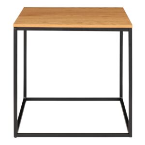 Vita Hjørnebord, egetræslook, sort stel, 45x45x45 cm - Billede 4