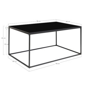 Vita Sofabord, sort, sort stel, 60x90x45 cm - Billede 6