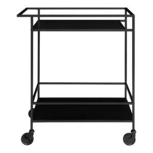 Vita Barvogn, 2 hylder, sort, sort stel, 68x40x79 cm - Billede 4