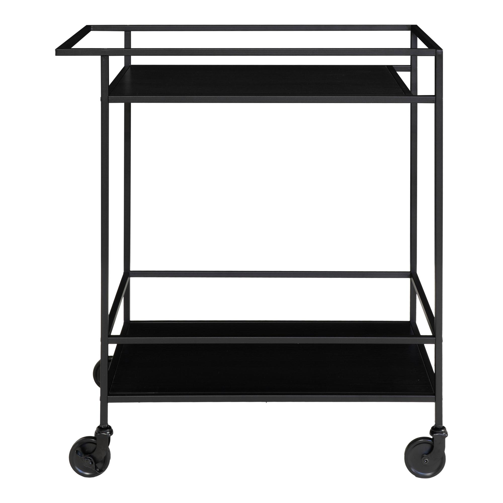 Vita Barvogn, 2 hylder, sort, sort stel, 68x40x79 cm - Billede 4