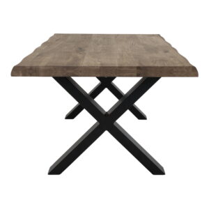 Toulon Sofabord med bølget kant, egetræ, smoked, 70x120x50 cm - Billede 3