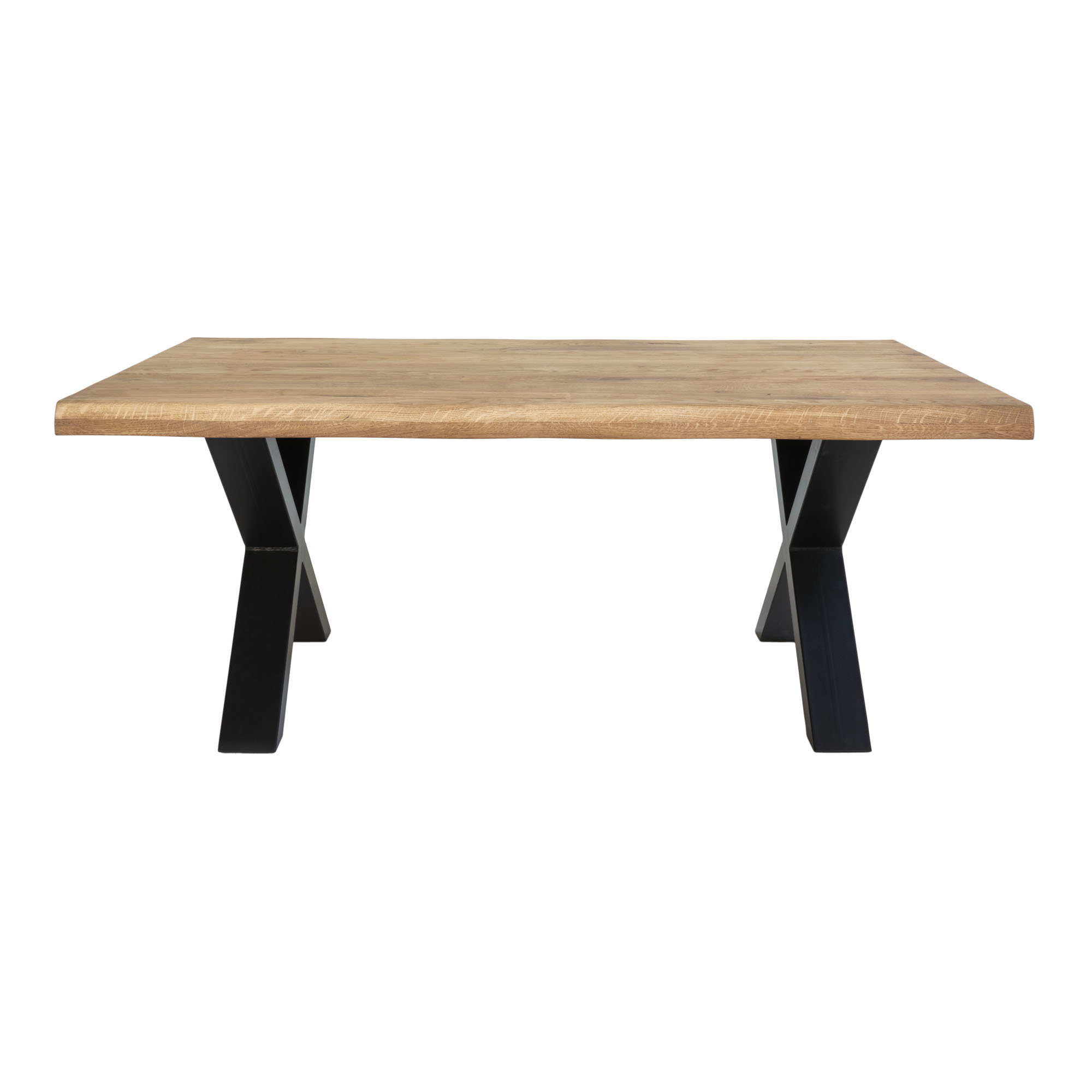 Toulon Sofabord med bølget kant, egetræ, natur, 70x120x50 cm - Billede 2