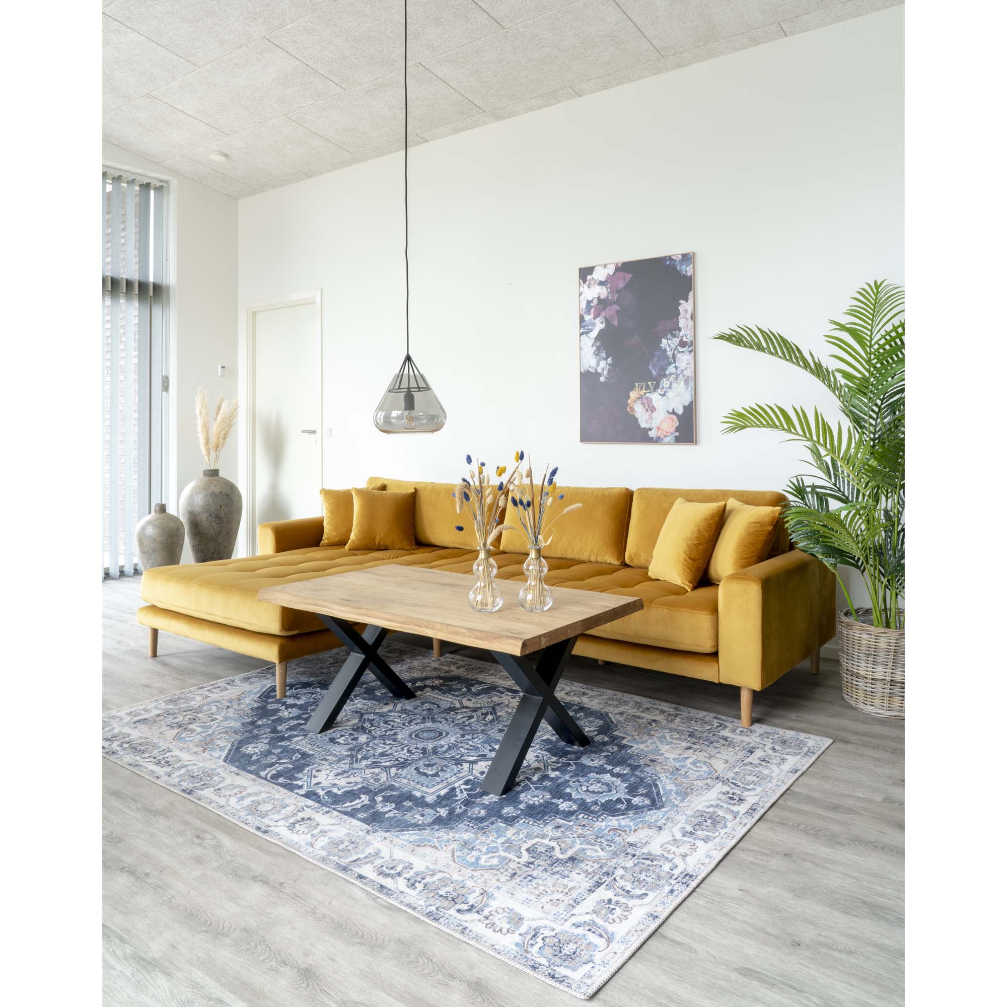 Toulon Sofabord med bølget kant, egetræ, natur, 70x120x50 cm - Billede 8