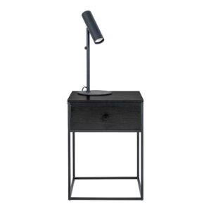 Vita hjørnebord, 1 skuffe, sort, sort stel, 40x40x55 cm - Billede 3